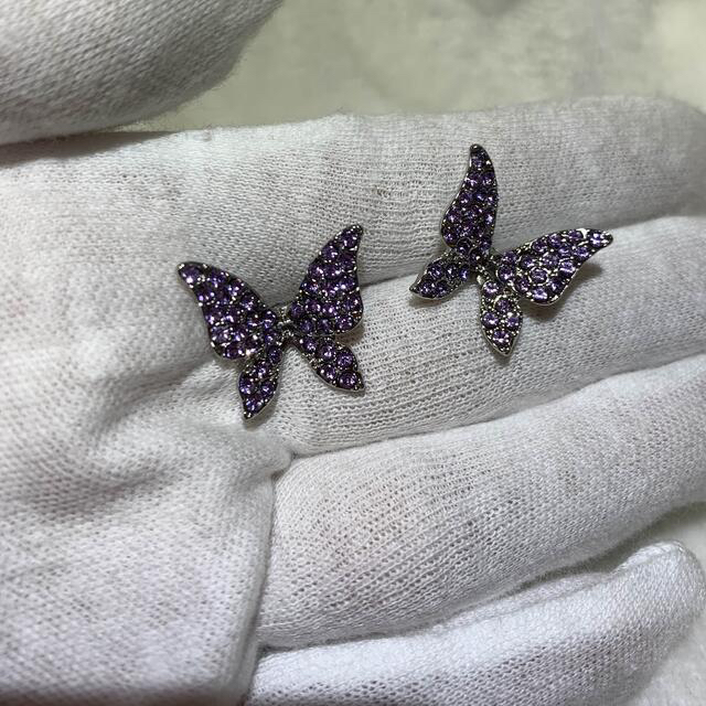 🦋パープル　pierce🦋 レディースのアクセサリー(ピアス)の商品写真