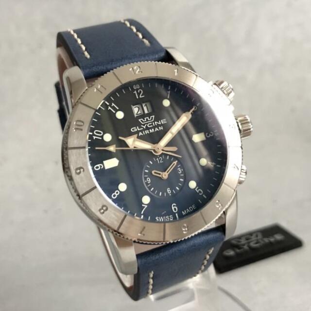 【新品】GLYCINE AIRMAN グリシン エアマン ブルー メンズ腕時計