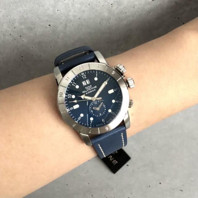 【新品】GLYCINE AIRMAN グリシン エアマン ブルー メンズ腕時計