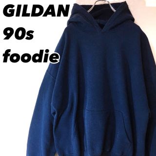 ギルタン(GILDAN)のギルダン メンズ 90s 無地 プルオーバー ネイビー パーカー 2XL 古着(パーカー)