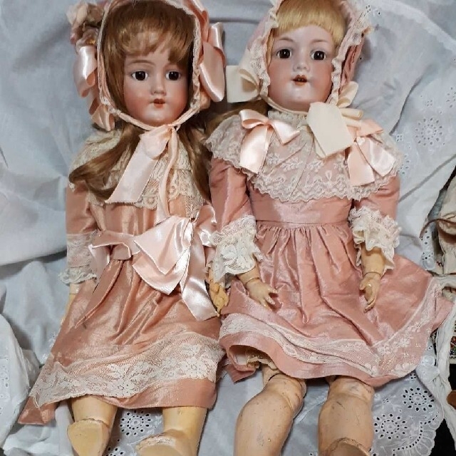 【返品不可】 ビスクドール双子ちゃん 人形