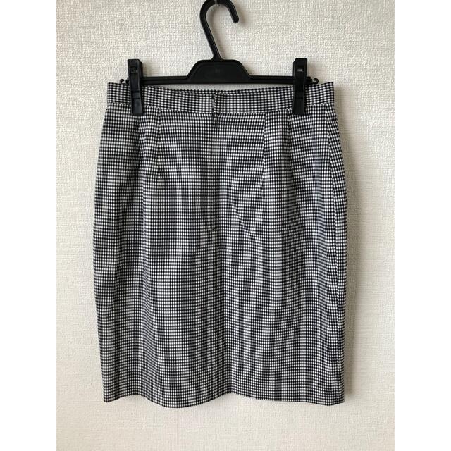 【美品】ギンガム　チェック　スカート レディースのスカート(ひざ丈スカート)の商品写真