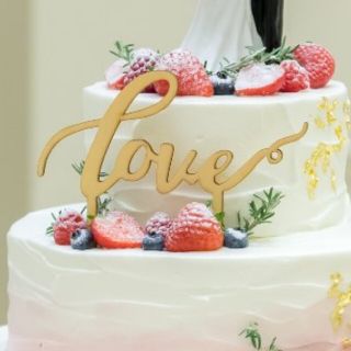 ケーキトッパー LOVE 木製(その他)