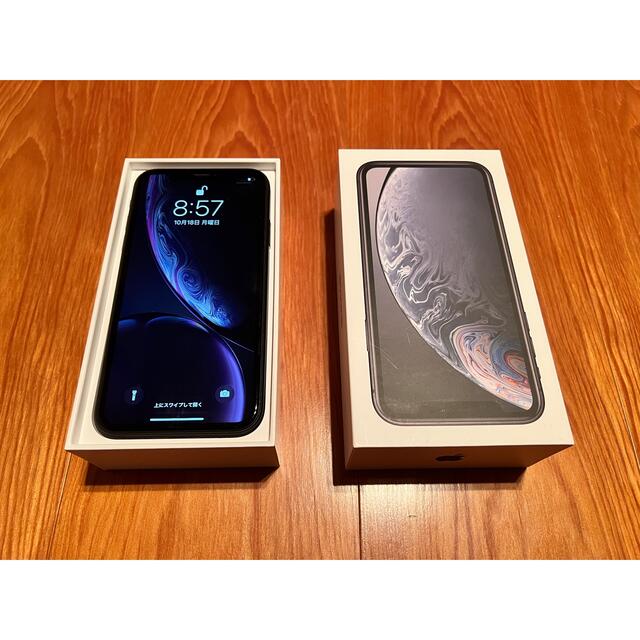 iPhone XR Black 128 GB SIMフリースマートフォン/携帯電話