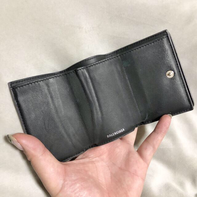 BALENCIAGA バレンシアガ ミニ財布 シルバーラメ 1年程利用