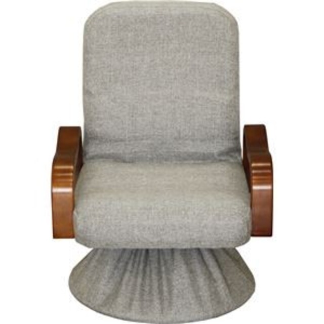 特別訳あり特価】 回転式 3段階 リクライニングチェア/高座椅子 【グレー】 幅55.5cm - 座椅子 - app-zen.com