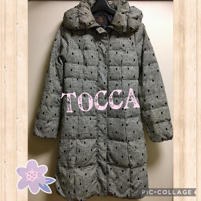 秋田店 美品 TOCCA トッカ CLAIRE ダウンコート 0 千鳥格子 Sサイズ