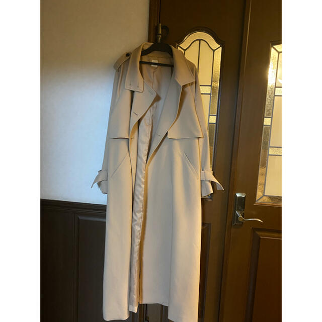 L’or  【stand collar long coat 】ベージュ レディースのジャケット/アウター(ロングコート)の商品写真