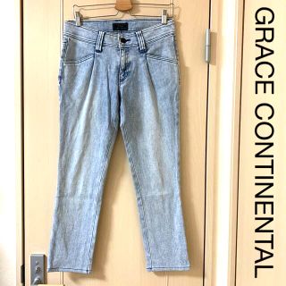 グレースコンチネンタル(GRACE CONTINENTAL)のGRACE CONTINENTAL  タックテーパードデニム(デニム/ジーンズ)