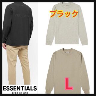 フィアオブゴッド(FEAR OF GOD)の完売間近！！Fear of God ESSENTIALS ロゴTシャツブラック(Tシャツ/カットソー(七分/長袖))