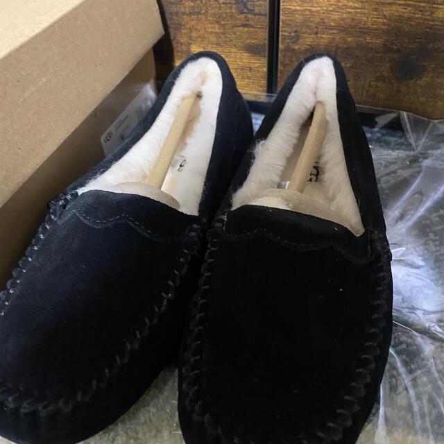 UGG 新品未使用ファーモカシン 黒 23センチ - スリッポン/モカシン UGG 未使用 モカシン 黒