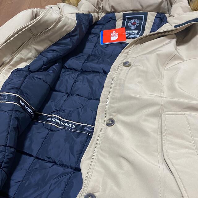 THE NORTH FACE(ザノースフェイス)の新品　タグ付き　ノースフェイス マクマードパーカー　ベージュ　XL レディースのジャケット/アウター(ロングコート)の商品写真