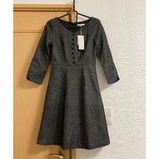 プロポーションボディドレッシング(PROPORTION BODY DRESSING)の★新品タグ付き★プロポ シモーネラメツィードフレアーワンピース(ひざ丈ワンピース)