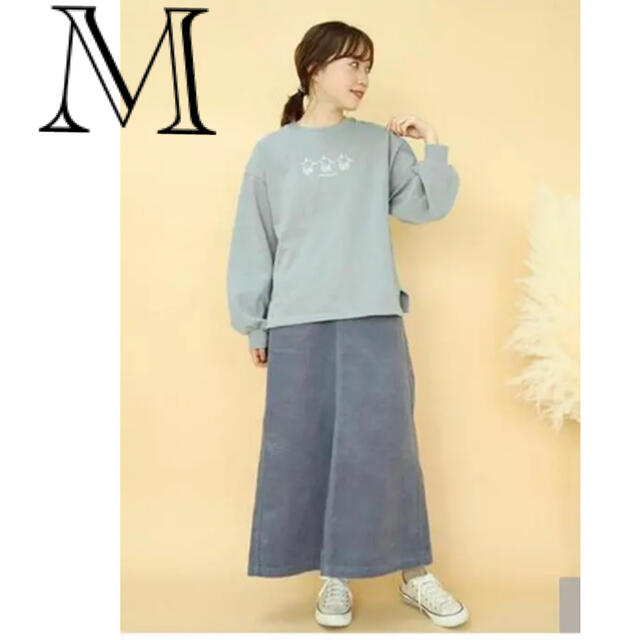 しまむら(シマムラ)の新品　しまむら　tera emu wear コーデュロイ　スカート　中青　M レディースのスカート(ロングスカート)の商品写真