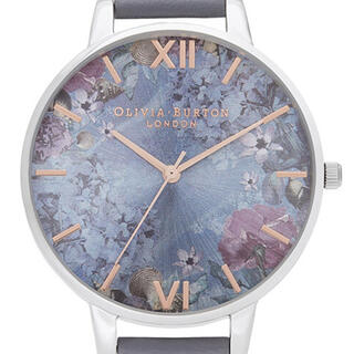 【新品未使用】Oliva Burton ミッドナイトフラワー＆シルバー(腕時計)