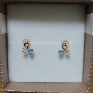 ジュエリーツツミ(JEWELRY TSUTSUMI)の【限定値下げ中】ジュエリーツツミ　ピアス　ブルートパーズ　18G　ハート　誕生石(ピアス)