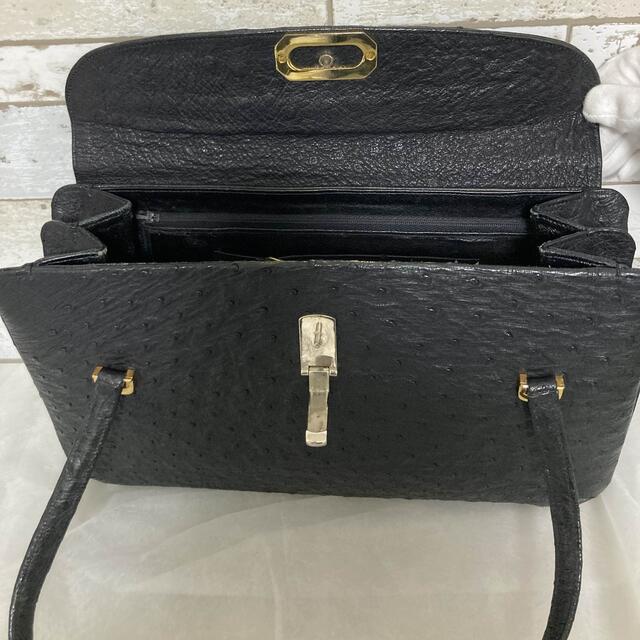 レディース OSTRICH 高級ハンドバッグ ブラック 黒の通販 by マロン ...