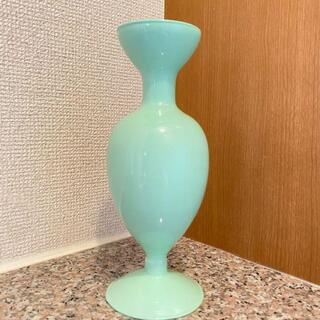 韓国 ガラス 花瓶 ヴィンテージライク フラワーベース 一輪挿し ミント(花瓶)