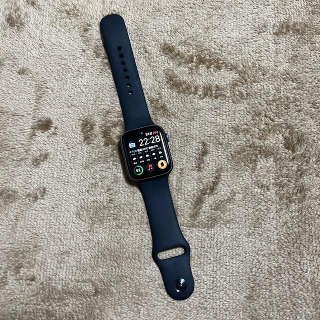 Apple Watch4 44mm GPSスペースグレイ ブラックスポーツバンド