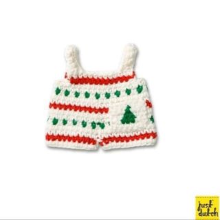 ミッフィー(miffy)のジャストダッチ【クリスマスオーバーオール】着せ替え洋服のみ/ミッフィーボリス(あみぐるみ)