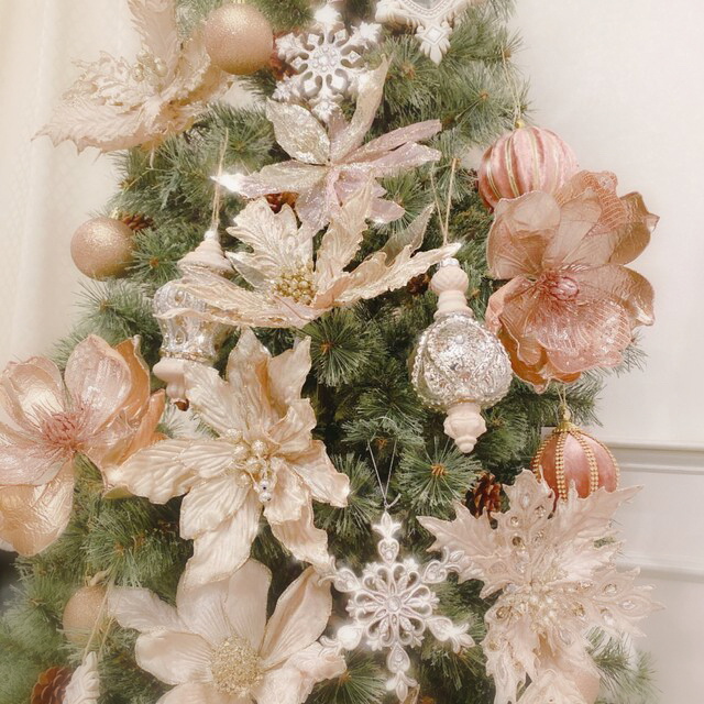 Francfranc(フランフラン)のクリスマスツリーオーナメント　雪の結晶 ハンドメイドのインテリア/家具(インテリア雑貨)の商品写真