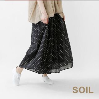 SOIL(ソイル)コットンボイルドットプリントキュロットパンツ