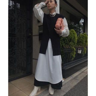 アメリヴィンテージ(Ameri VINTAGE)のMANY WAY VEST LAYERED SHIRT DRESS(ロングワンピース/マキシワンピース)