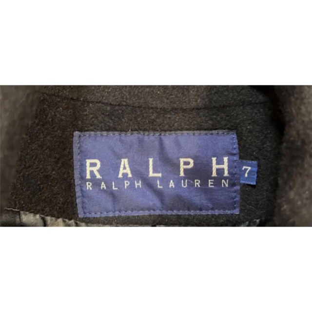 Ralph Lauren(ラルフローレン)の最上級ライン★ラルフローレン 日本製 デザインロングコート 黒 ブラック レディースのジャケット/アウター(ロングコート)の商品写真