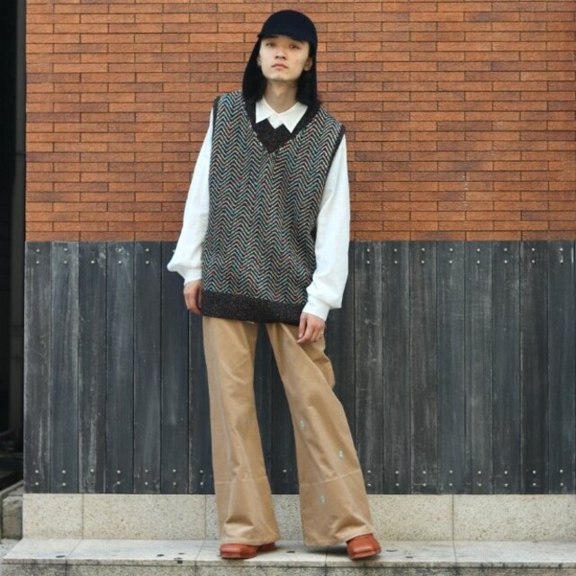 masu candy long knit vest