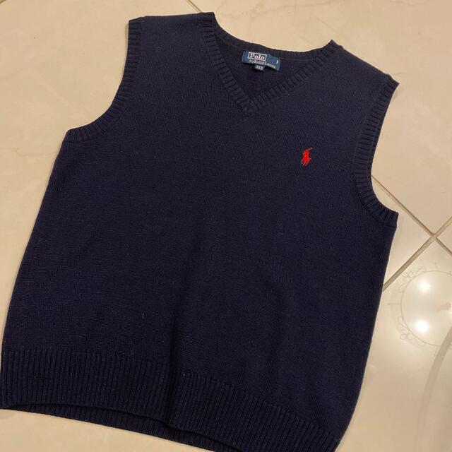 Ralph Lauren(ラルフローレン)のラルフローレン　ネイビー150ベスト キッズ/ベビー/マタニティのキッズ服男の子用(90cm~)(ニット)の商品写真