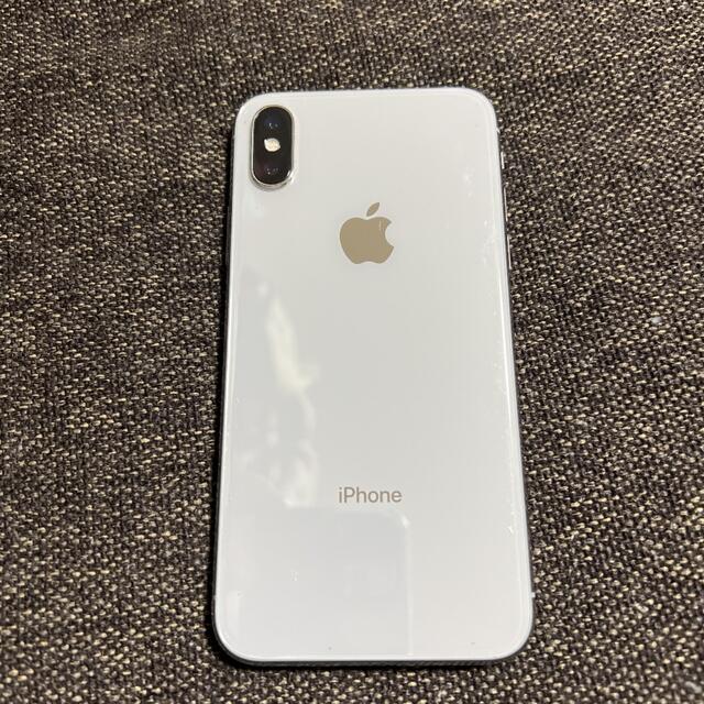 iPhone X silver 256GB SIMフリー 美品 - スマートフォン本体