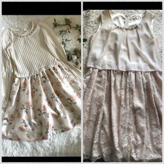 クレージュ(Courreges)のたんぽぼ様２点おまとめ♡クレージュ　フラワーモチーフ　スカート♡(ひざ丈スカート)