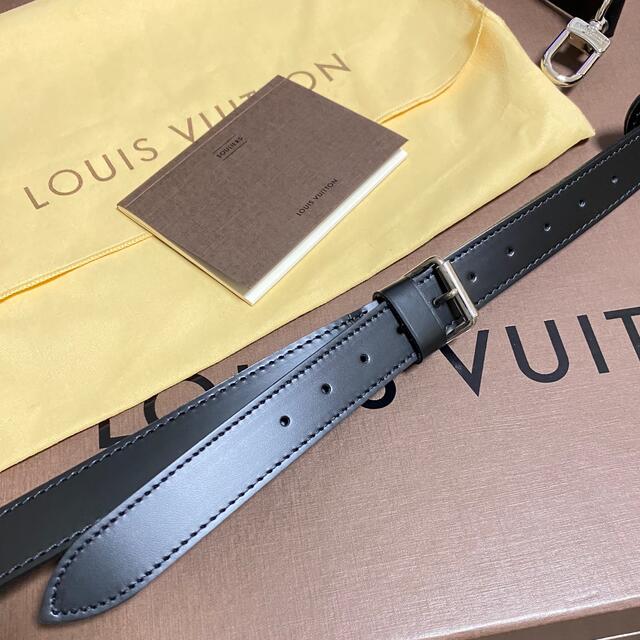 ルイヴィトン バッグ用 ショルダーストラップ レザー ブラック シルバー 未使用