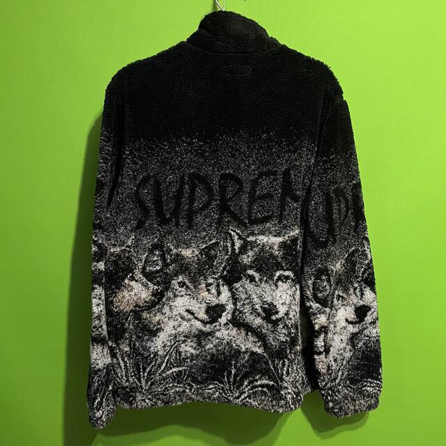 Supreme - Supreme Wolf Fleece Jacket ウルフ フリース 黒 Lの Supreme - Supreme Wolf Fleece Jacket ウルフ フリース 黒 Lの