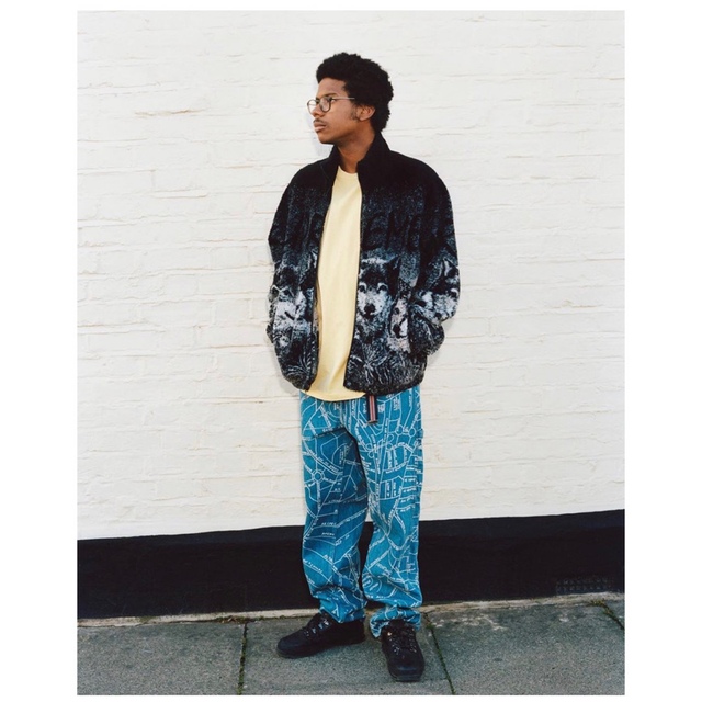 Supreme - Supreme Wolf Fleece Jacket ウルフ フリース 黒 Lの Supreme - Supreme Wolf Fleece Jacket ウルフ フリース 黒 Lの