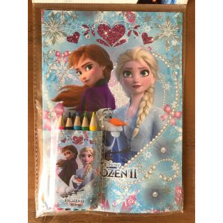 アナトユキノジョオウ(アナと雪の女王)の新品　アナと雪の女王2 ぬり絵　色鉛筆付き(アート/エンタメ)