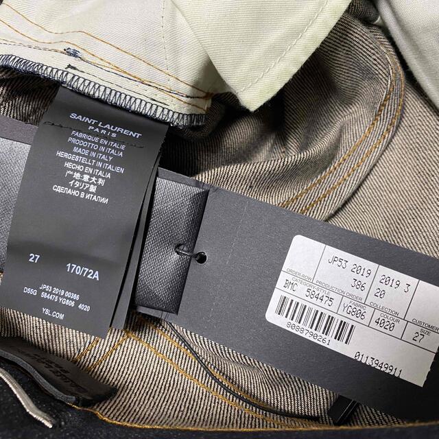 サンローラン 19AW リジットスリムデニムパンツ 27 国内正規品 サンローラン 19AW リジットスリムデニムパンツ 27 国内正規品