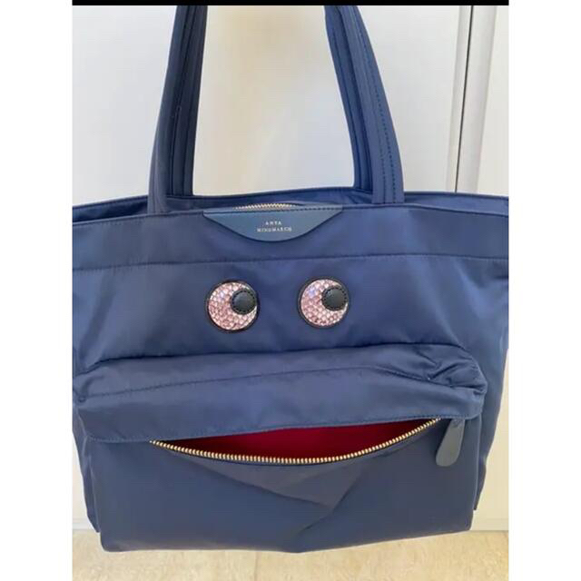 バッグアニヤハインドマーチ　トートバッグ　Eyes Nylon Tote