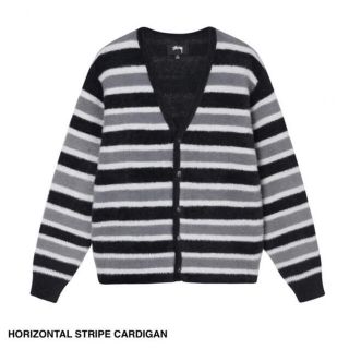 ステューシー(STUSSY)のstussy horizontal stripe cardigan カーディガン(カーディガン)