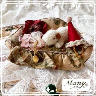 マニー コラージュ オルゴール テリア クリスマス many 廃番品 布小物(オルゴール)