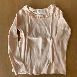 ユニクロ(UNIQLO)のUNIQLO リブカットソー（120 ピンク）(Tシャツ/カットソー)