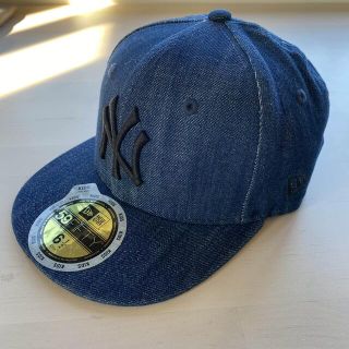 ニューエラー(NEW ERA)のニューエラ　キッズ　52センチ　ヤンキース　デニムカラー(帽子)