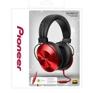 パイオニア(Pioneer)のパイオニアSE-MS5T ヘッドホン 密閉型/ハイレゾ対応 レッド(ヘッドフォン/イヤフォン)