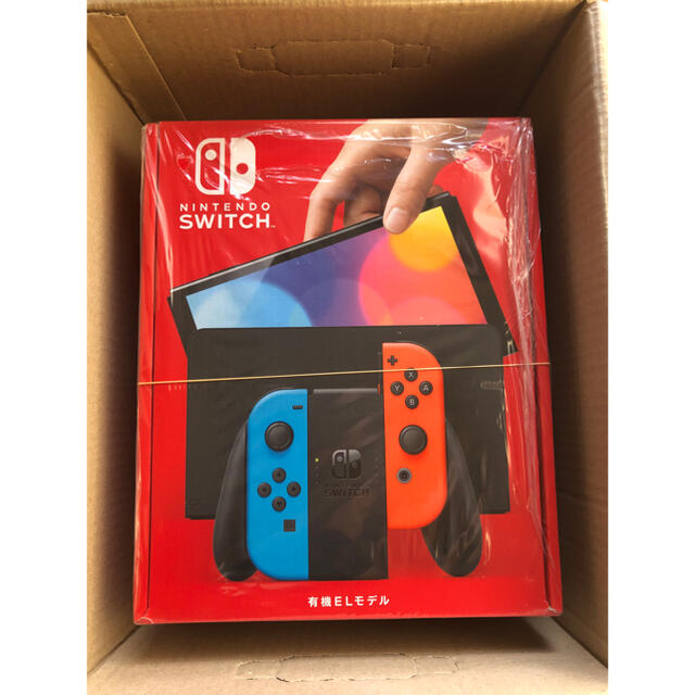 任天堂　SWITCH 有機EL ネオンカラー　保護フィルム付きエンタメ/ホビー