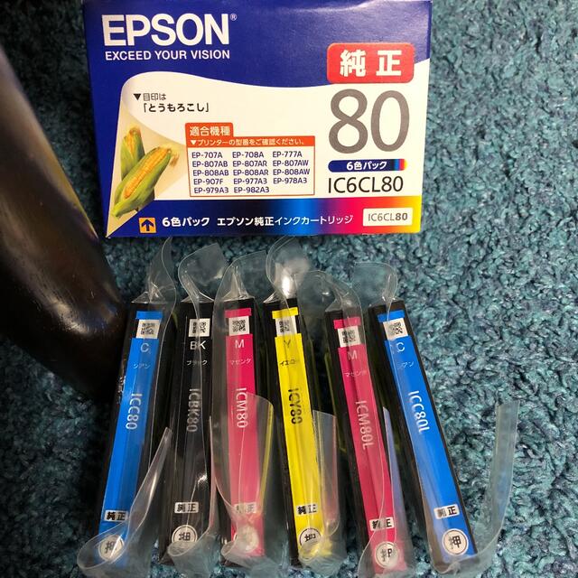 EPSON(エプソン)のエプソン　純正　インクカートリッジ、とうもろこし、EPSON スマホ/家電/カメラのPC/タブレット(PC周辺機器)の商品写真