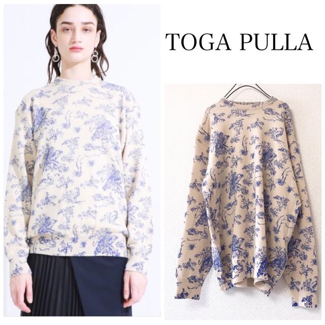 TOGA PULLA(トーガプルラ アニマル柄プリントニット - ニット/セーター