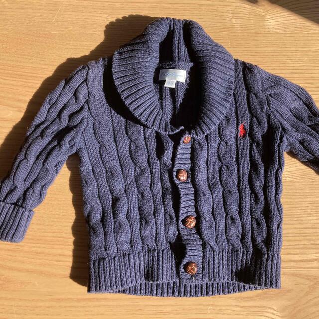 POLO RALPH LAUREN(ポロラルフローレン)のラルフローレン　ニットカーディガン キッズ/ベビー/マタニティのベビー服(~85cm)(カーディガン/ボレロ)の商品写真