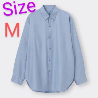 GU スリットロングシャツ　ブラウン　mサイズ