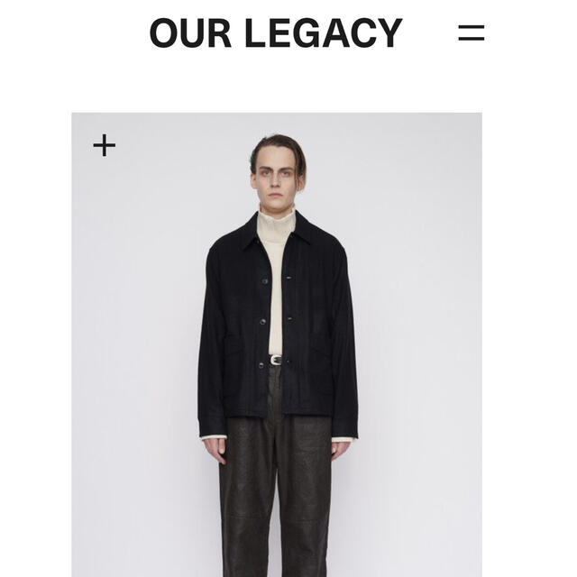 OUR LEGACY ARCHIVE BOX JACKET BLACK WOOL