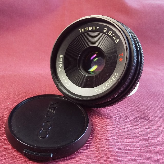 京セラ(キョウセラ)のCONTAX Carl Zeiss T*Tessar2.8/45mm スマホ/家電/カメラのカメラ(レンズ(単焦点))の商品写真